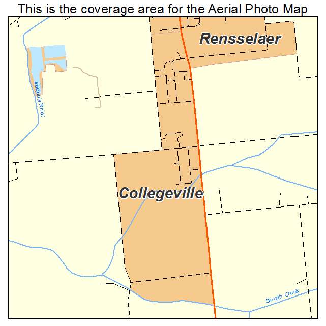 Collegeville, IN location map 
