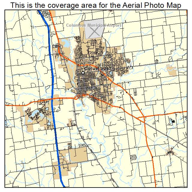 Columbus, IN location map 