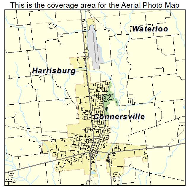 Connersville, IN location map 