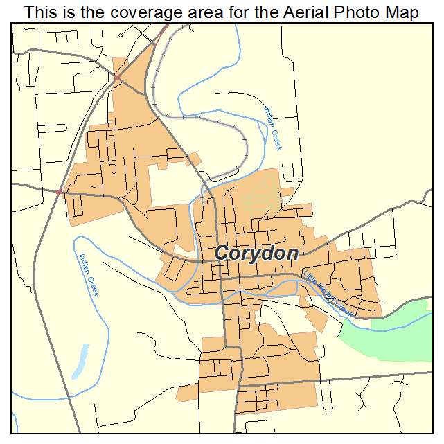 Corydon, IN location map 