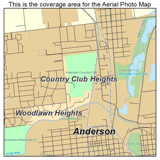 Country Club Heights, IN location map 