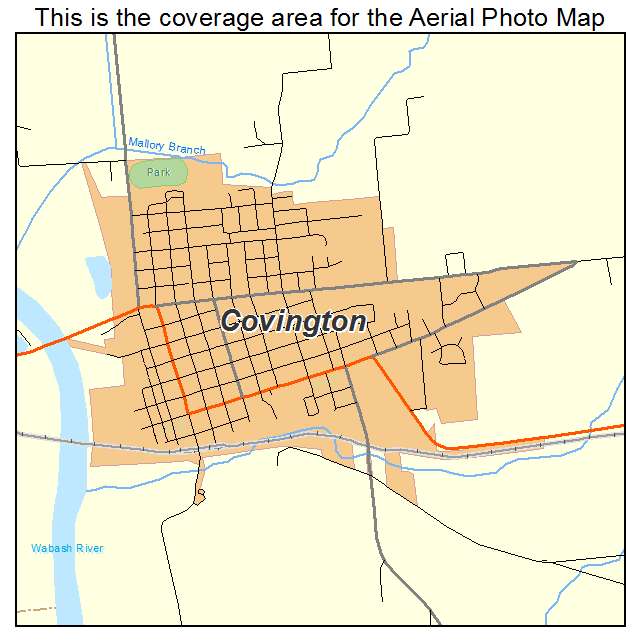Covington, IN location map 