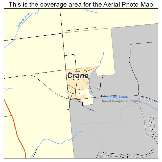 Crane, IN location map 