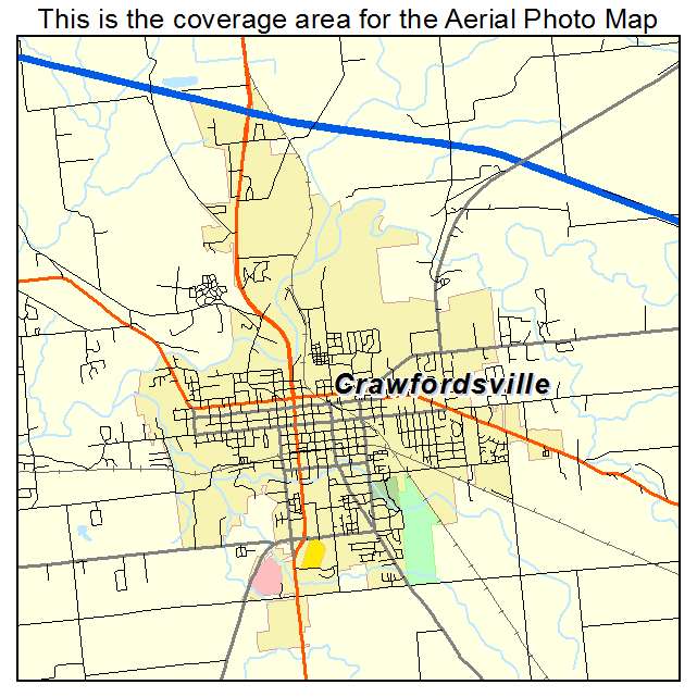 Crawfordsville, IN location map 