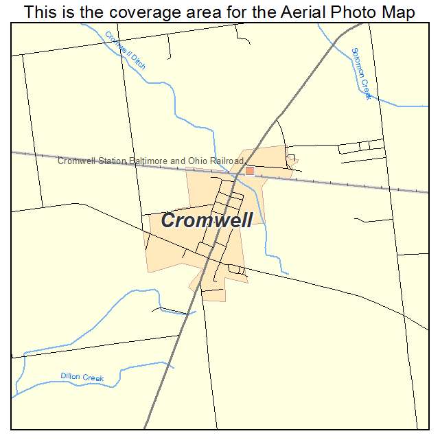 Cromwell, IN location map 