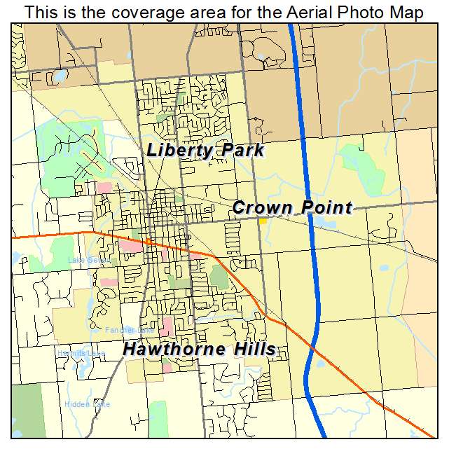 Crown Point, IN location map 