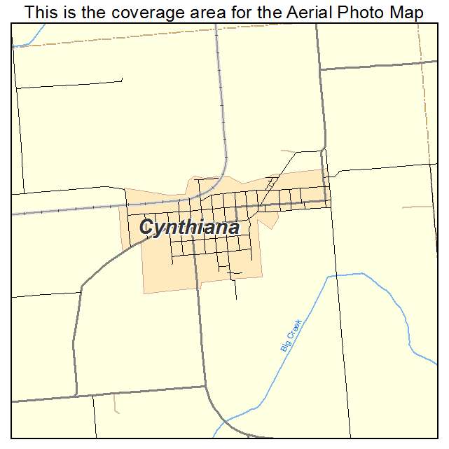 Cynthiana, IN location map 