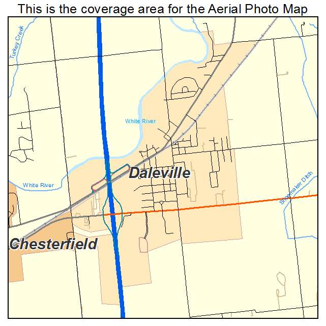 Daleville, IN location map 