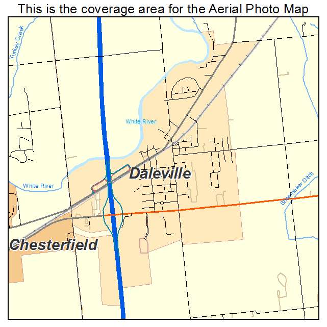 Daleville, IN location map 