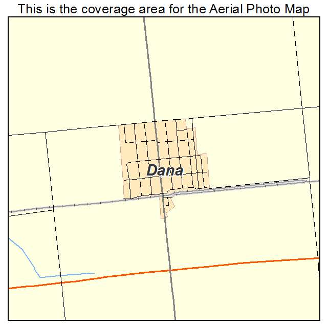 Dana, IN location map 