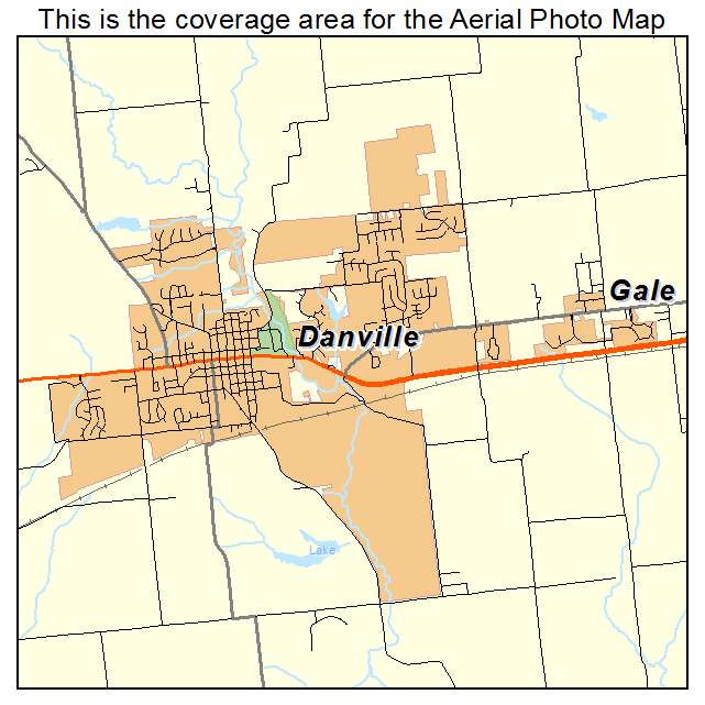 Danville, IN location map 
