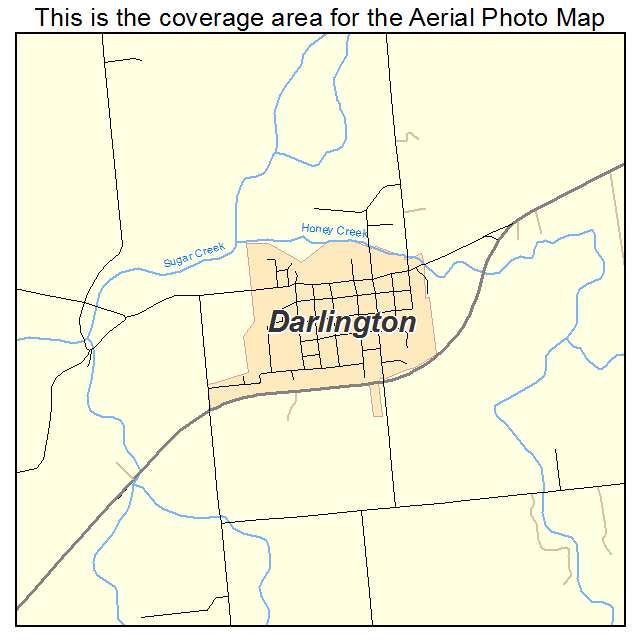 Darlington, IN location map 