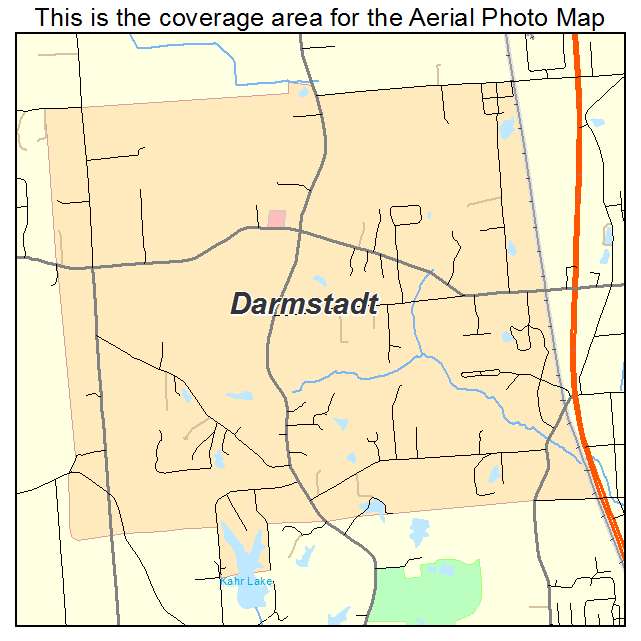 Darmstadt, IN location map 
