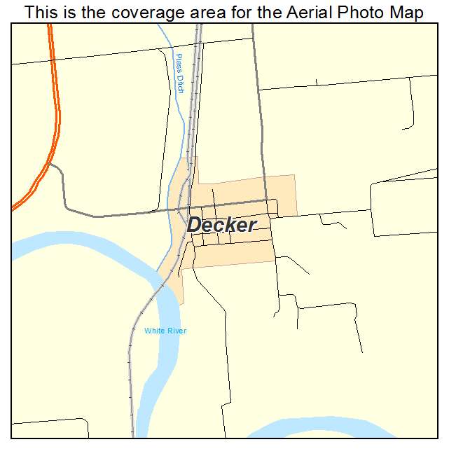Decker, IN location map 