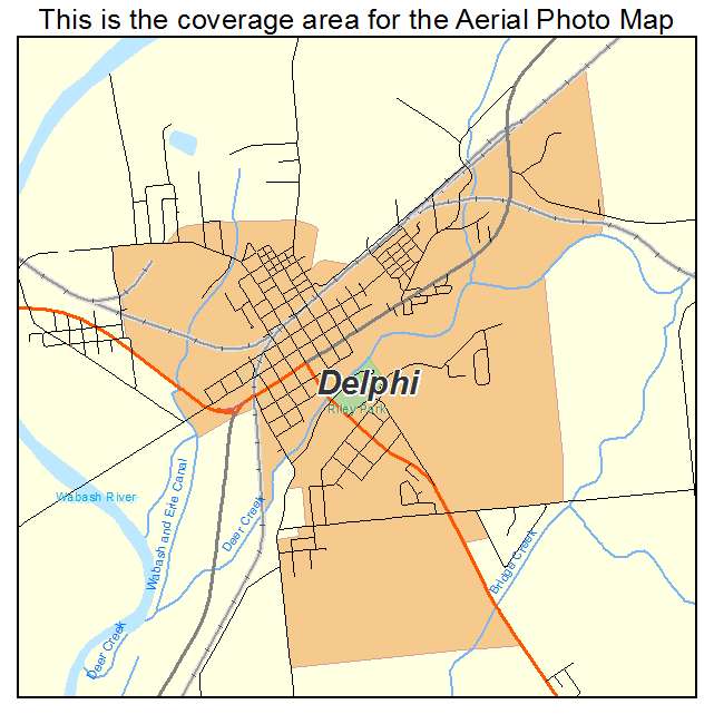 Delphi, IN location map 