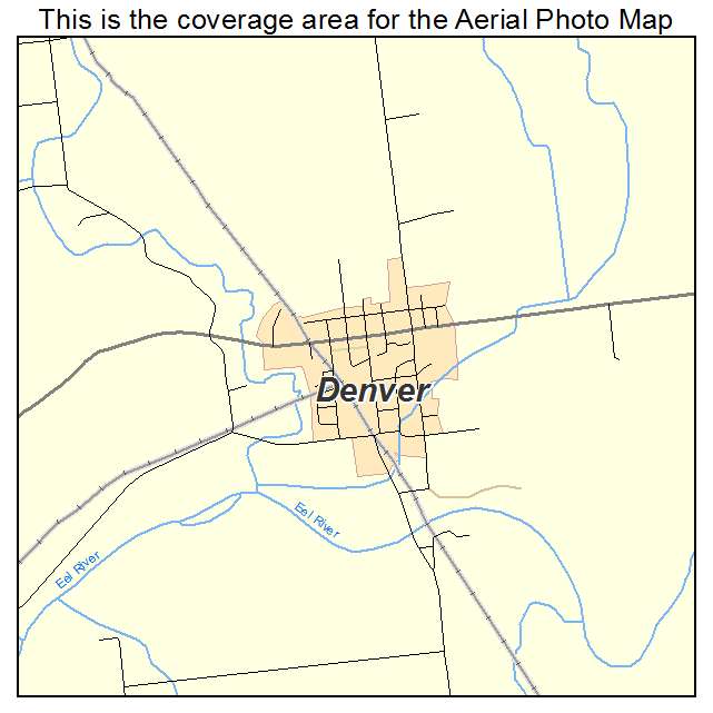 Denver, IN location map 