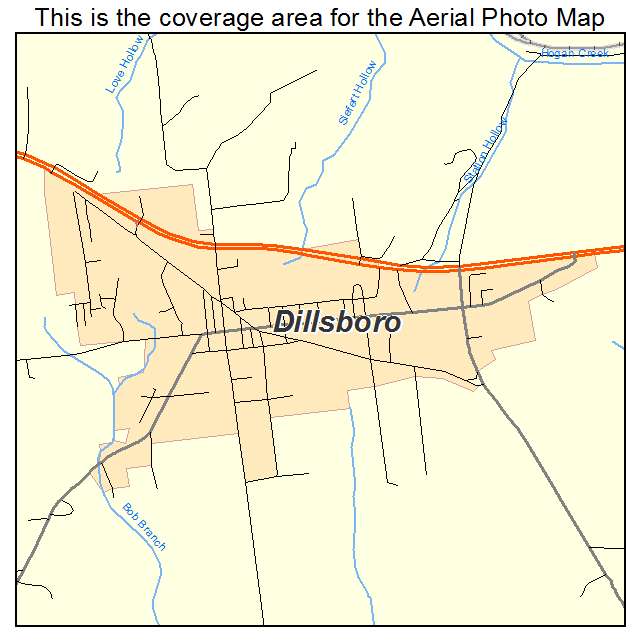 Dillsboro, IN location map 