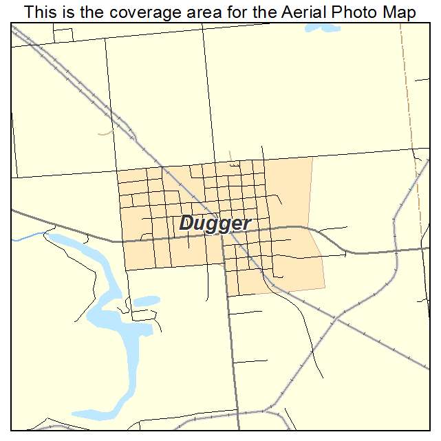 Dugger, IN location map 