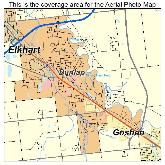 Dunlap, IN location map 