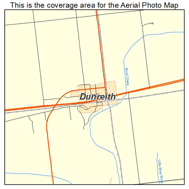 Dunreith, IN location map 