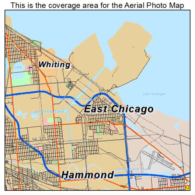 East Chicago, IN location map 