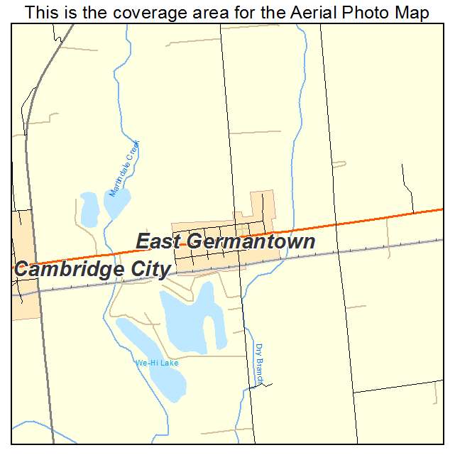 East Germantown, IN location map 