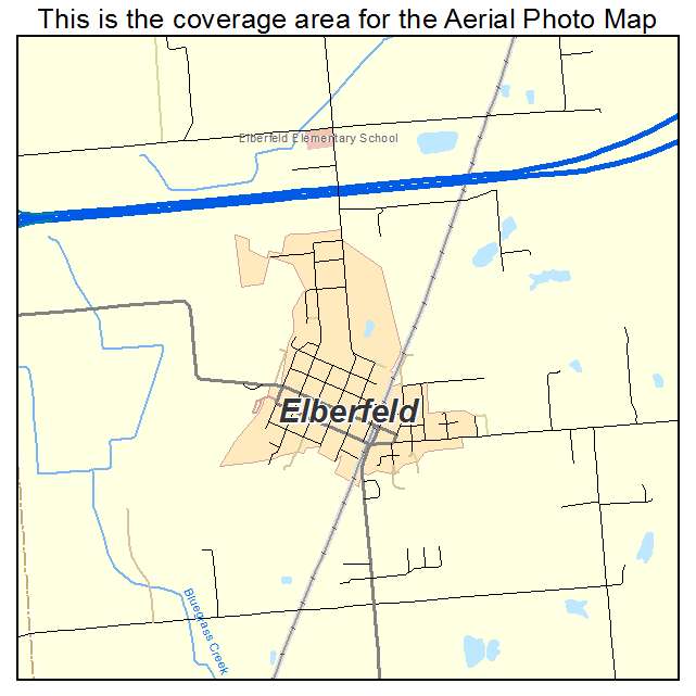 Elberfeld, IN location map 