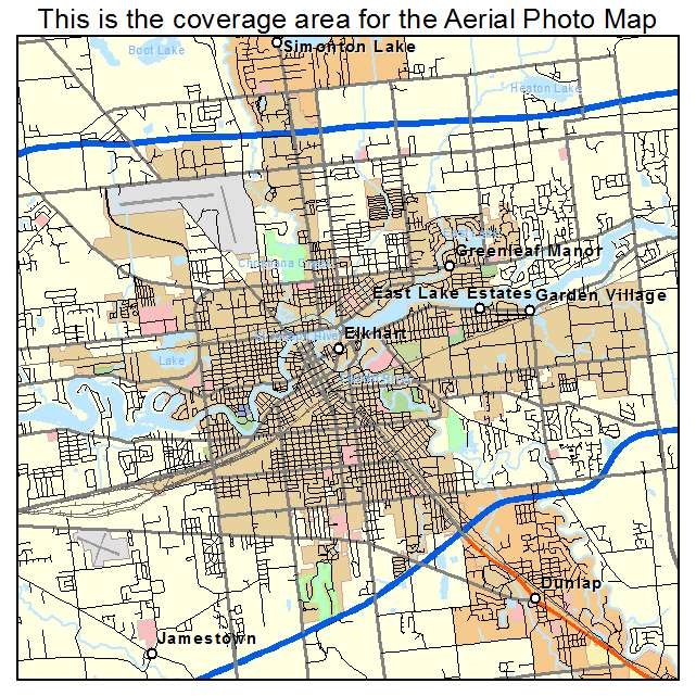 Elkhart, IN location map 