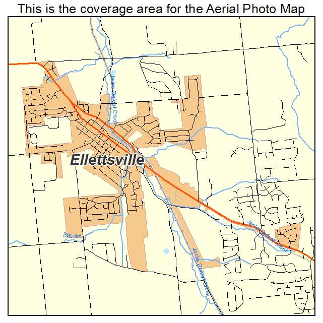 Ellettsville, IN location map 