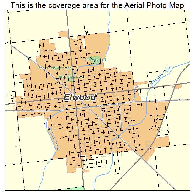 Elwood, IN location map 