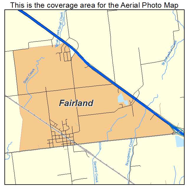 Fairland, IN location map 