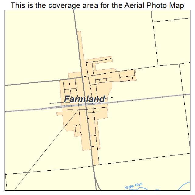 Farmland, IN location map 