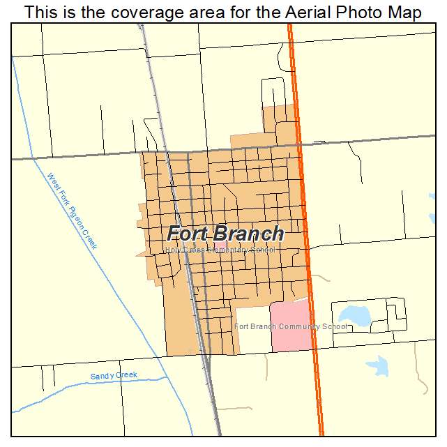 Fort Branch, IN location map 