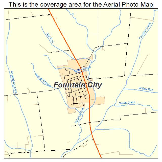 Fountain City, IN location map 