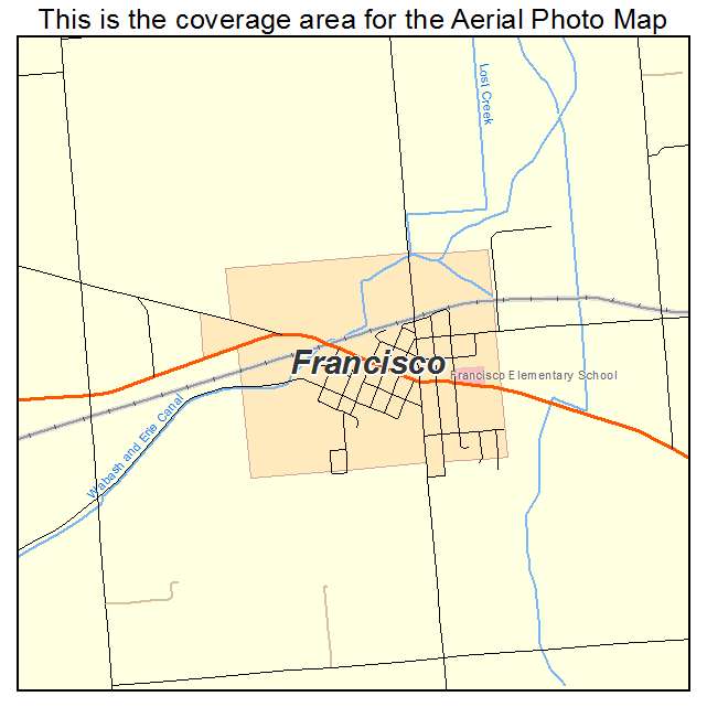 Francisco, IN location map 