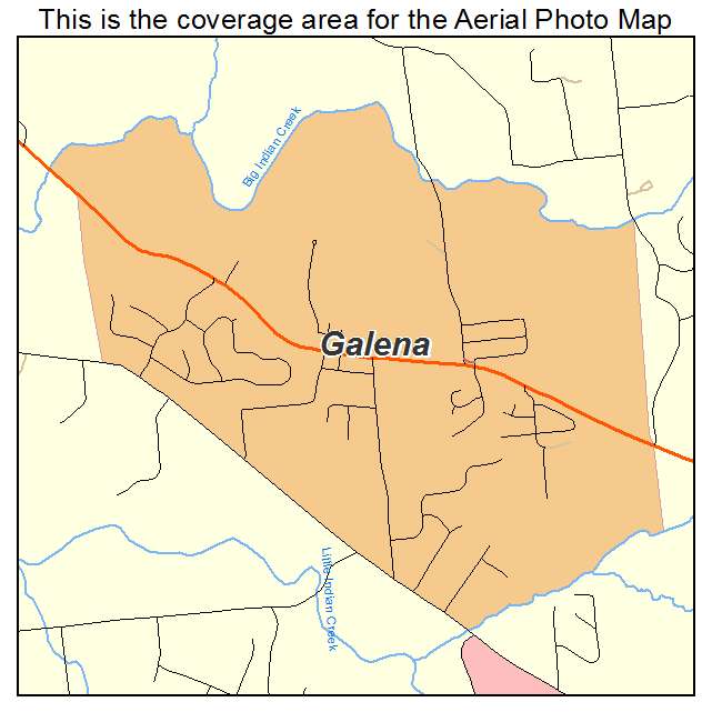 Galena, IN location map 