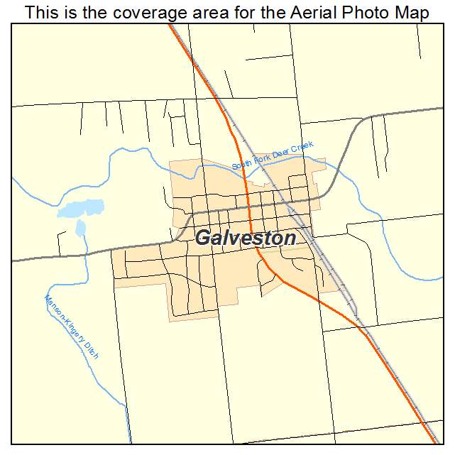 Galveston, IN location map 