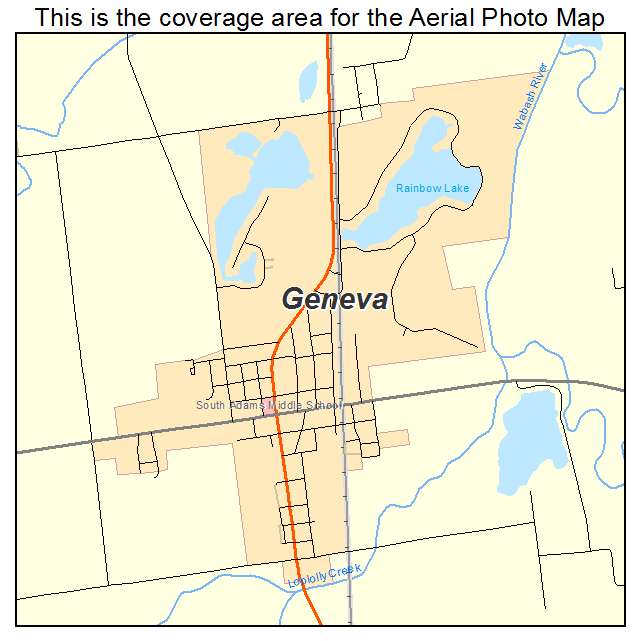 Geneva, IN location map 