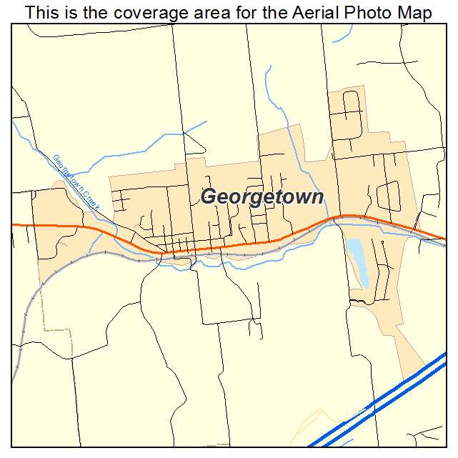 Georgetown, IN location map 