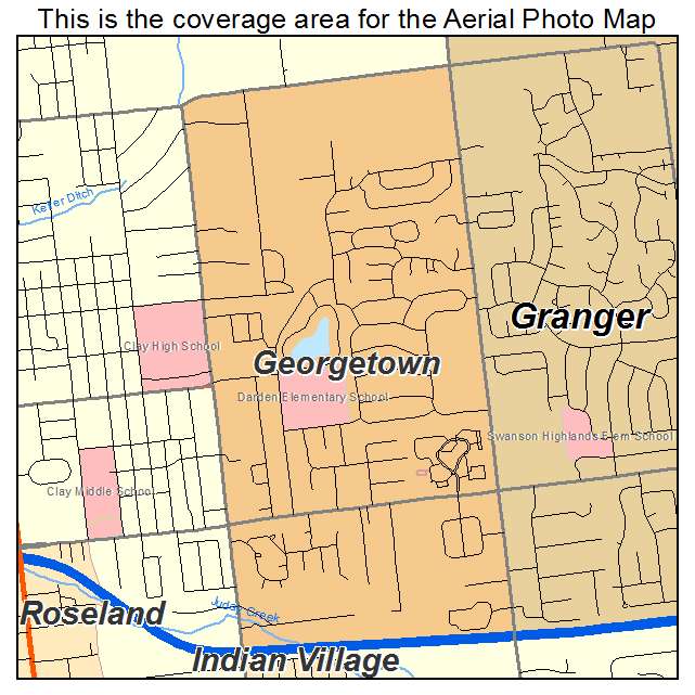 Georgetown, IN location map 