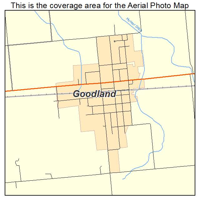 Goodland, IN location map 