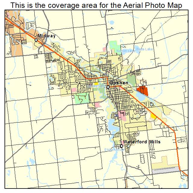 Goshen, IN location map 