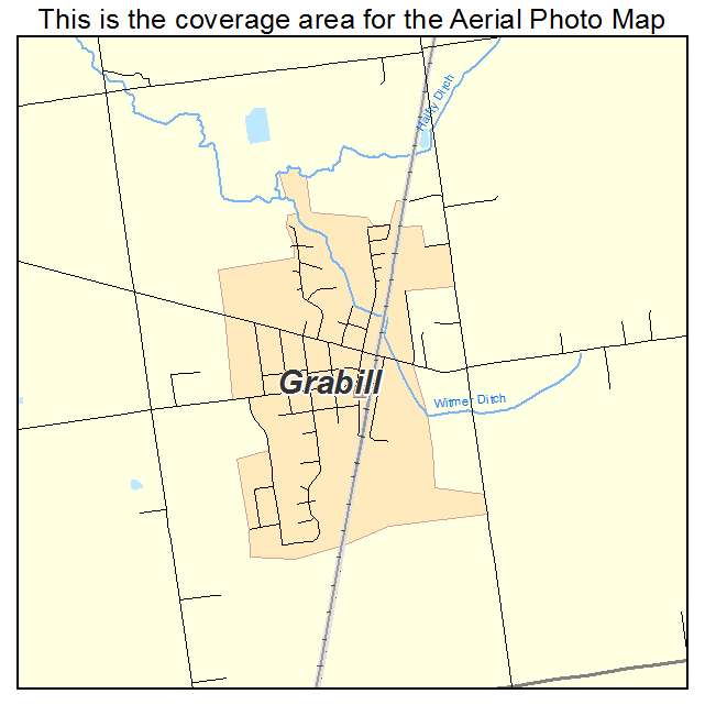 Grabill, IN location map 
