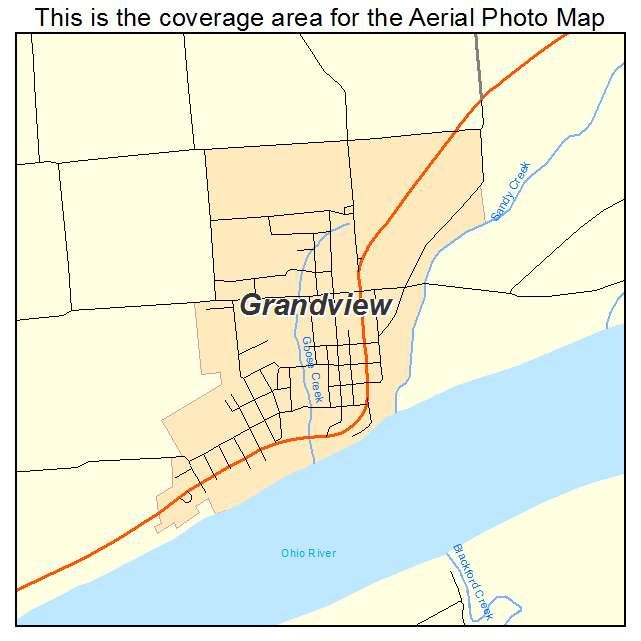 Grandview, IN location map 