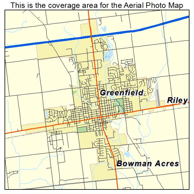 Greenfield, IN location map 