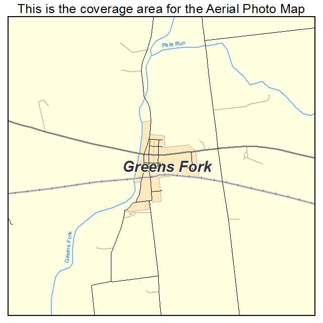 Greens Fork, IN location map 
