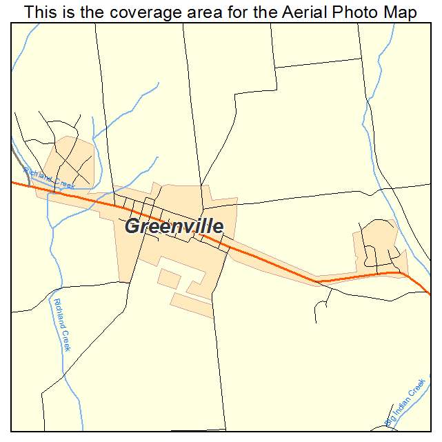 Greenville, IN location map 