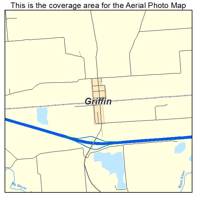 Griffin, IN location map 