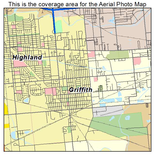 Griffith, IN location map 