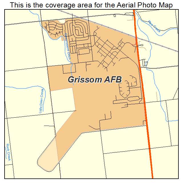 Grissom AFB, IN location map 